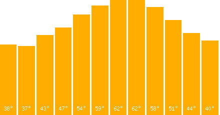 Amsterdam temperature graph